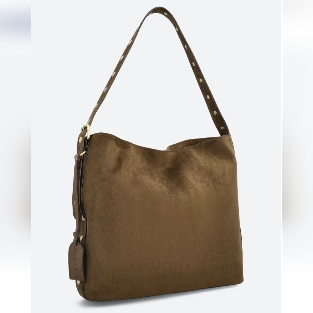 Malibu Sky Olive Studded Shoulder Bag - Picture 3 of 6
